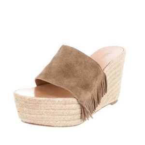 Chloe’ Fringe Wedge Sandals